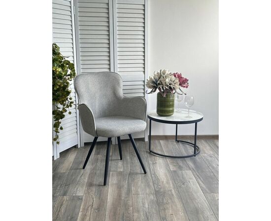 Стул ALTAIR 360 град. поворот. NS10 серый, букле / черный каркас, М-City, изображение 3 | Интернет магазин мебели и декора LifeDekor