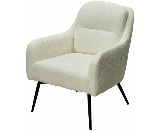 Кресло ARGOS 3018-01 белый, шенилл / черный каркас, ®DISAUR | Интернет магазин мебели и декора LifeDekor