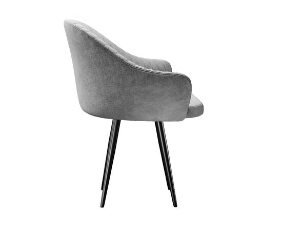 Стул DikLine 439 поворотный, TW09 светло-серый, ножки черные, изображение 3 | Интернет магазин мебели и декора LifeDekor