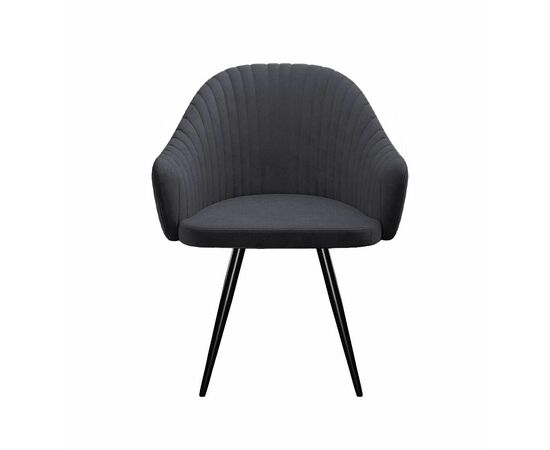 Стул DikLine 439 поворотный, TW11 серый, ножки черные, изображение 2 | Интернет магазин мебели и декора LifeDekor