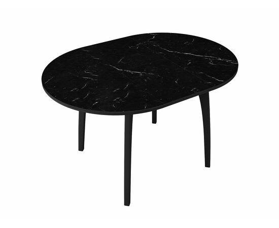 Стол DikLine MK46 Керамика Черный мрамор/подстолье черное/опоры черные, изображение 3 | Интернет магазин мебели и декора LifeDekor