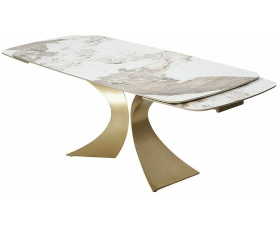 Стол MATIAS 180 GLOSS LUXURY PANDORA SOLID CERAMIC / шампань, ®DISAUR, изображение 9 | Интернет магазин мебели и декора LifeDekor