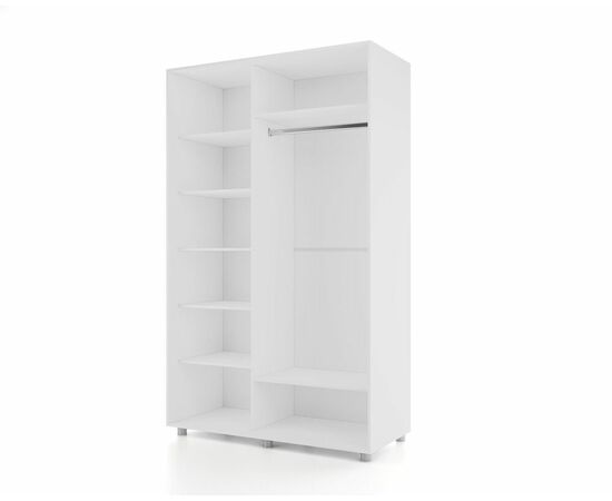 Шкаф-купе PRIME, 160х60х230 Белый с зеркалом, изображение 2 | Интернет магазин мебели и декора LifeDekor