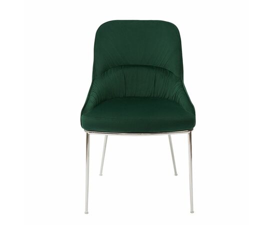 Кресло Etna зеленое, основание хром, изображение 2 | Интернет магазин мебели и декора LifeDekor