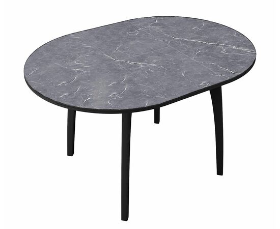 Стол DikLine MK46 Керамика Серый мрамор/подстолье черное/опоры черные, изображение 5 | Интернет магазин мебели и декора LifeDekor