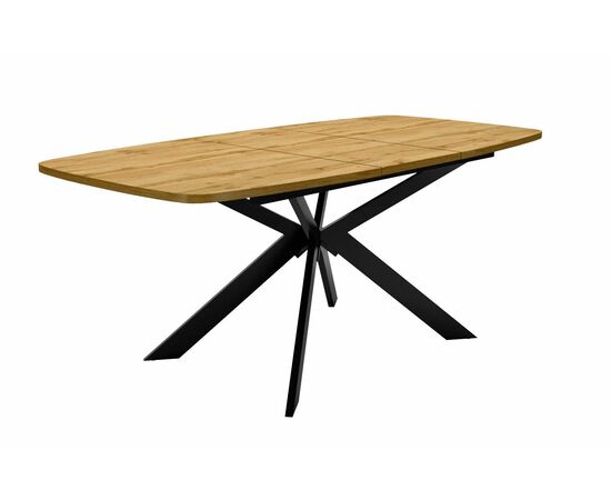 Стол DikLine B140 Дуб Каселла натуральный/опоры черные, изображение 4 | Интернет магазин мебели и декора LifeDekor