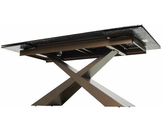 Стол ARKELL 180 GREY, стекло BUBBLE  / Шоколадное золото каркас ®DISAUR, изображение 8 | Интернет магазин мебели и декора LifeDekor