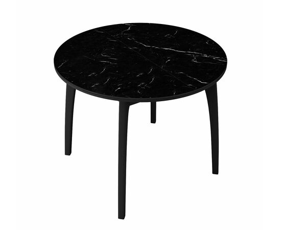 Стол DikLine MK46 Керамика Черный мрамор/подстолье черное/опоры черные, изображение 2 | Интернет магазин мебели и декора LifeDekor