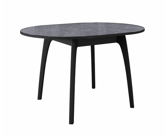 Стол DikLine MK46 Керамика Серый мрамор/подстолье черное/опоры черные, изображение 3 | Интернет магазин мебели и декора LifeDekor