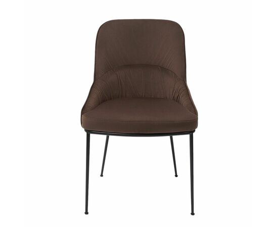 Кресло Etna коричневое, основание черный металл, изображение 2 | Интернет магазин мебели и декора LifeDekor