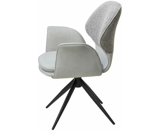 Стул LENNE 360 град. поворот., серый MILAN-450, ткань/ MOHAIR-151, ткань/ Черный, ®DISAUR, изображение 6 | Интернет магазин мебели и декора LifeDekor