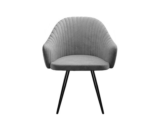 Стул DikLine 439 поворотный, TW09 светло-серый, ножки черные, изображение 2 | Интернет магазин мебели и декора LifeDekor