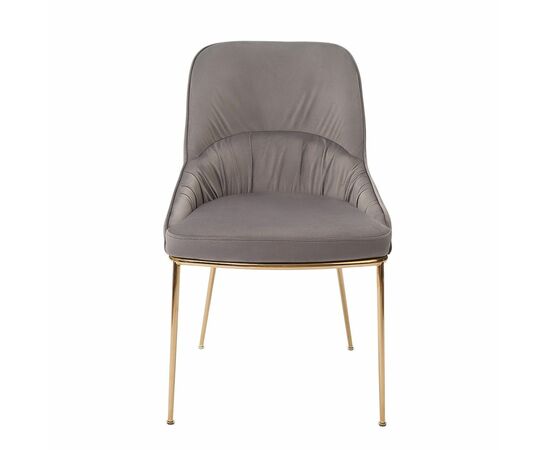 Кресло Etna серое, основание золото, изображение 2 | Интернет магазин мебели и декора LifeDekor