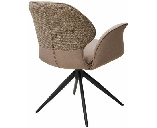 Стул LENNE 360 град. поворот., латте  MILAN-430, ткань/ MOHAIR-440, ткань/ Черный, ®DISAUR, изображение 6 | Интернет магазин мебели и декора LifeDekor