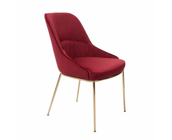 Кресло Etna винное, основание золото | Интернет магазин мебели и декора LifeDekor