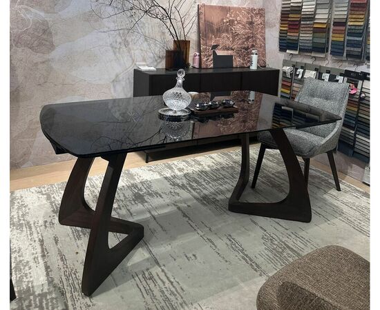 Стол DAKAR 180 GLOSS AMBER JADE SOLID CERAMIC / Орех, ®DISAUR, изображение 2 | Интернет магазин мебели и декора LifeDekor