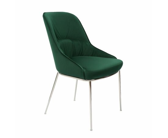 Кресло Etna зеленое, основание хром | Интернет магазин мебели и декора LifeDekor