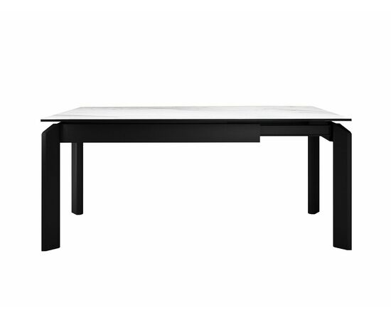 Стол DikLine KT140 керамика белый мрамор С39 глянец/опоры черные (2 уп), изображение 5 | Интернет магазин мебели и декора LifeDekor