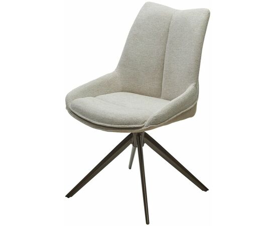 Стул OSKAR 360 град. поворот. KN01-05 Бежевый/ BZ1046-11 Бежевый/ Шоколадное золото каркас, ®DISAUR | Интернет магазин мебели и декора LifeDekor