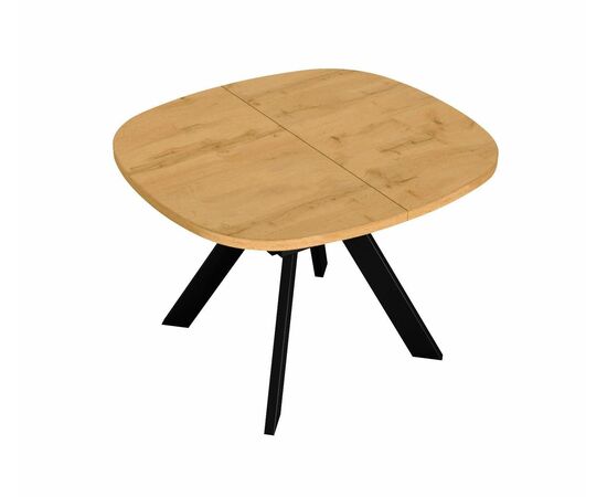 Стол DikLine B110 Дуб Каселла натуральный/опоры черные, изображение 2 | Интернет магазин мебели и декора LifeDekor