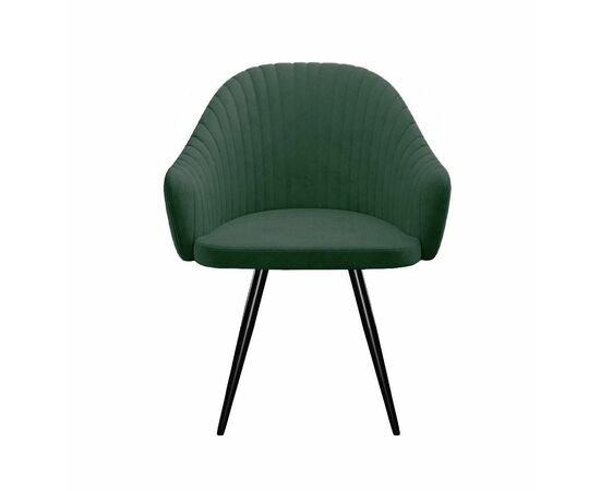 Стул DikLine 439 поворотный, TW14 зеленый, ножки черные, изображение 2 | Интернет магазин мебели и декора LifeDekor
