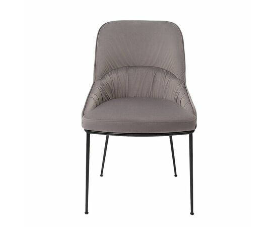 Кресло Etna серое, основание черный металл, изображение 2 | Интернет магазин мебели и декора LifeDekor