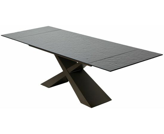 Стол ARKELL 180 GREY, стекло BUBBLE  / Шоколадное золото каркас ®DISAUR, изображение 11 | Интернет магазин мебели и декора LifeDekor