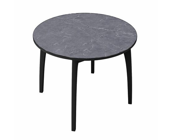 Стол DikLine MK46 Керамика Серый мрамор/подстолье черное/опоры черные, изображение 4 | Интернет магазин мебели и декора LifeDekor