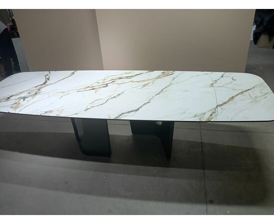 Стол BIRGER 200 KL-188 Контрастный мрамор, итальянская керамика, ®DISAUR, изображение 3 | Интернет магазин мебели и декора LifeDekor