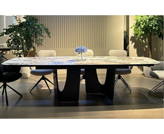 Стол BIRGER 200 KL-188 Контрастный мрамор, итальянская керамика, ®DISAUR, изображение 2 | Интернет магазин мебели и декора LifeDekor