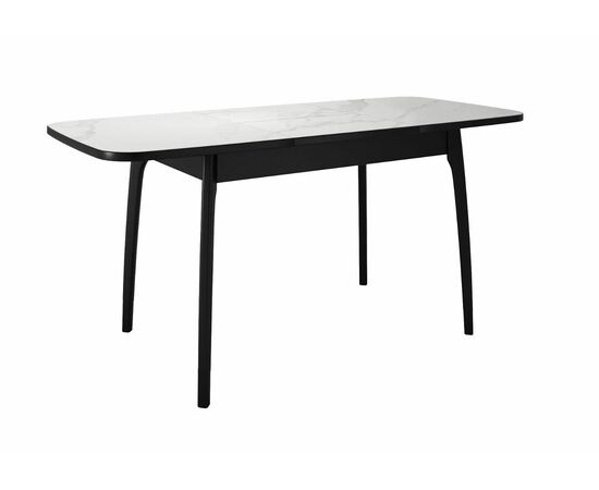 Стол DikLine MK40 Керамика Белый мрамор/подстолье черное/опоры черные, изображение 6 | Интернет магазин мебели и декора LifeDekor
