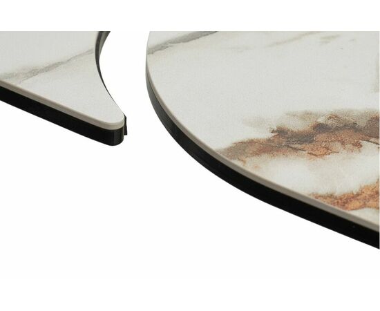 Стол PALACIO 180  KL-188 Контрастный мрамор матовый, итальянская керамика/ Шампань, ®DISAUR, изображение 9 | Интернет магазин мебели и декора LifeDekor
