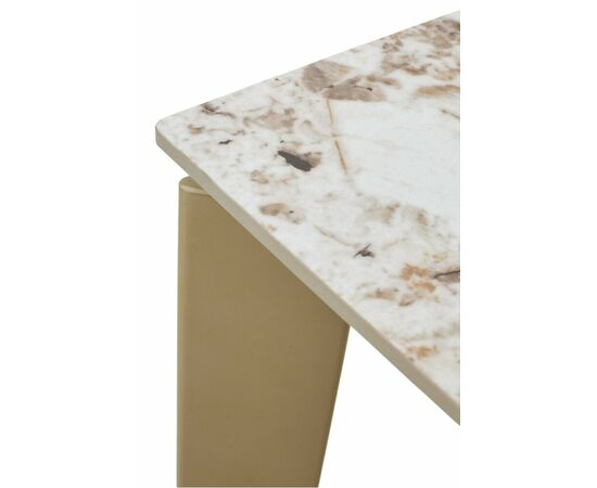 Стол CORNER 120 GLOSS LUXURY PANDORA SOLID CERAMIC / шампань, ®DISAUR, изображение 7 | Интернет магазин мебели и декора LifeDekor
