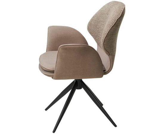 Стул LENNE 360 град. поворот., латте  MILAN-430, ткань/ MOHAIR-440, ткань/ Черный, ®DISAUR, изображение 7 | Интернет магазин мебели и декора LifeDekor