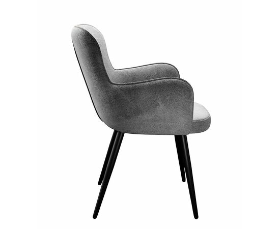 Стул DikLine 503 поворотный TW09 светло-серый, ножки черные, изображение 5 | Интернет магазин мебели и декора LifeDekor