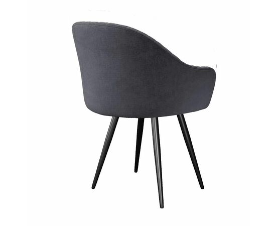 Стул DikLine 439 поворотный, TW11 серый, ножки черные, изображение 4 | Интернет магазин мебели и декора LifeDekor