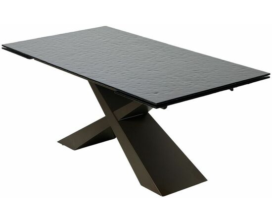 Стол ARKELL 180 GREY, стекло BUBBLE  / Шоколадное золото каркас ®DISAUR, изображение 5 | Интернет магазин мебели и декора LifeDekor