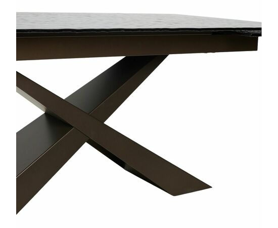 Стол ARKELL 180 GREY, стекло BUBBLE  / Шоколадное золото каркас ®DISAUR, изображение 4 | Интернет магазин мебели и декора LifeDekor