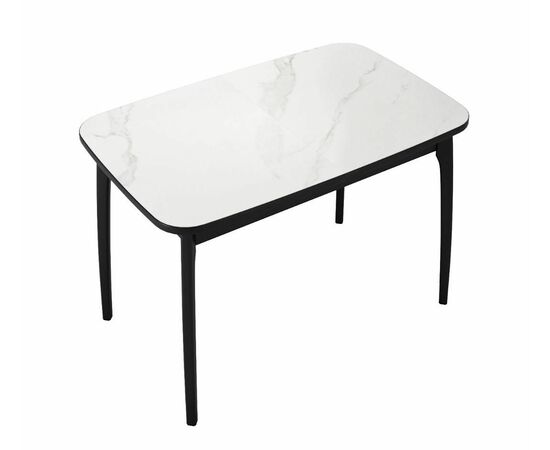 Стол DikLine MK40 Керамика Белый мрамор/подстолье черное/опоры черные, изображение 7 | Интернет магазин мебели и декора LifeDekor