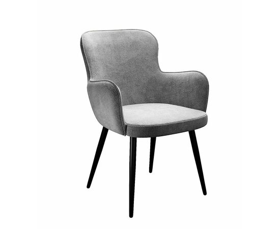 Стул DikLine 503 поворотный TW09 светло-серый, ножки черные, изображение 2 | Интернет магазин мебели и декора LifeDekor