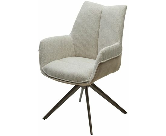 Стул PONTUS 360 град. поворот. KN01-05 Бежевый/ BZ1046-11 Бежевый/ Шоколадное золото, ®DISAUR | Интернет магазин мебели и декора LifeDekor