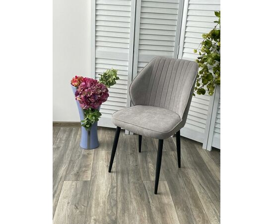 Стул VENA, цвет B22 Серый, велюр / черный каркас М-City, изображение 2 | Интернет магазин мебели и декора LifeDekor