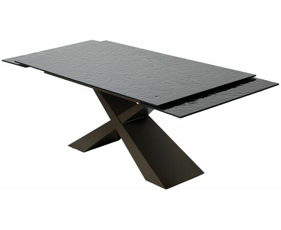 Стол ARKELL 180 GREY, стекло BUBBLE  / Шоколадное золото каркас ®DISAUR, изображение 9 | Интернет магазин мебели и декора LifeDekor