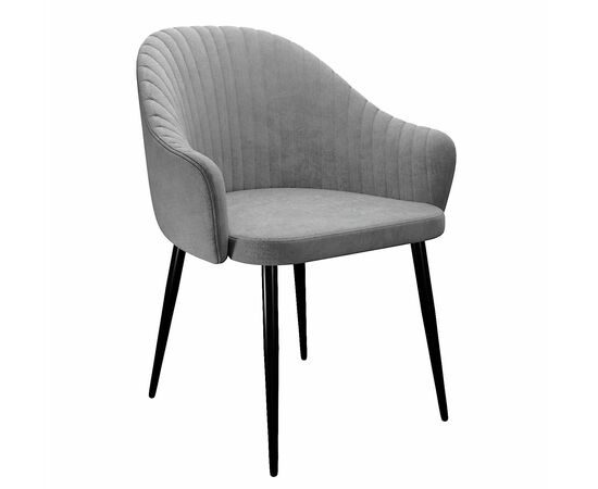 Стул DikLine 440 TW09 светло-серый, ножки черные | Интернет магазин мебели и декора LifeDekor