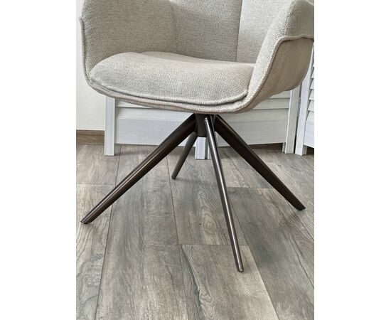 Стул PONTUS 360 град. поворот. KN01-05 Бежевый/ BZ1046-11 Бежевый/ Шоколадное золото, ®DISAUR, изображение 5 | Интернет магазин мебели и декора LifeDekor