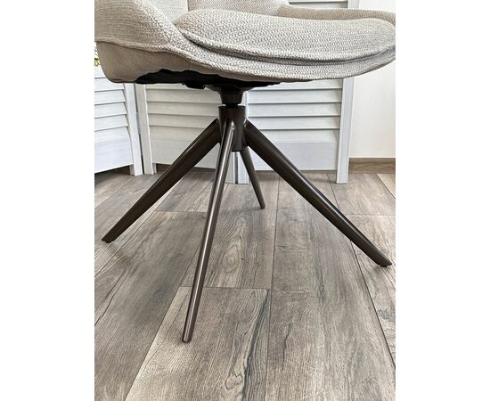 Стул OSKAR 360 град. поворот. KN01-05 Бежевый/ BZ1046-11 Бежевый/ Шоколадное золото каркас, ®DISAUR, изображение 6 | Интернет магазин мебели и декора LifeDekor