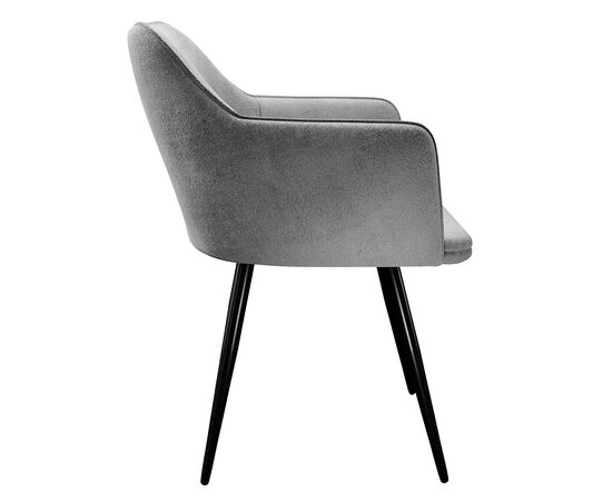 Стул DikLine 277 поворотный TW09 светло-серый, ножки черные, изображение 3 | Интернет магазин мебели и декора LifeDekor