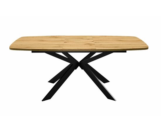 Стол DikLine B140 Дуб Каселла натуральный/опоры черные, изображение 3 | Интернет магазин мебели и декора LifeDekor