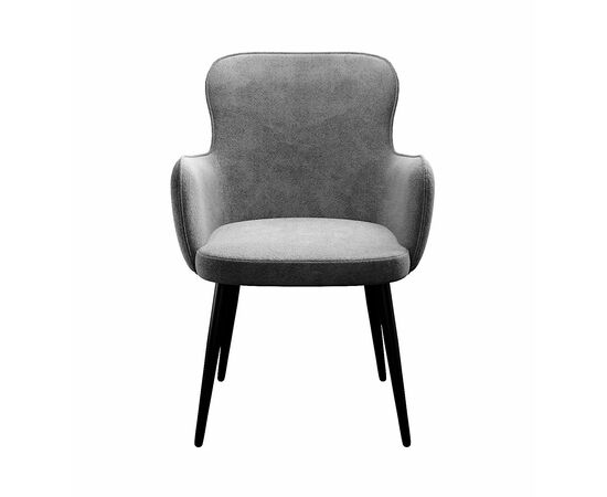 Стул DikLine 503 поворотный TW09 светло-серый, ножки черные, изображение 3 | Интернет магазин мебели и декора LifeDekor