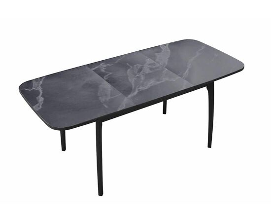Стол DikLine MK40 Керамика Серый мрамор/подстолье черное/опоры черные, изображение 3 | Интернет магазин мебели и декора LifeDekor